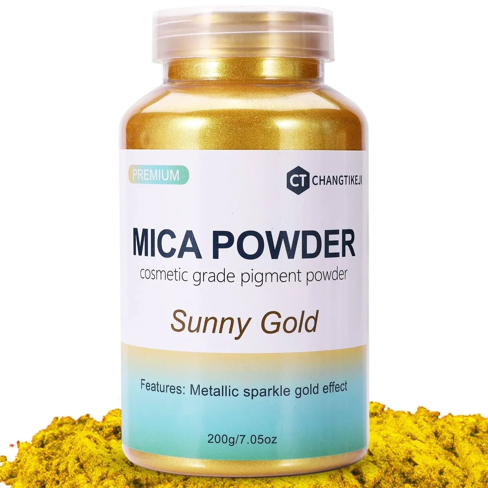 Mica Powder,7.05OZ（200g）,Light Yellow Mica Powder Pigment for Epoxy Resin，Lip Gloss，Car Paint，Dye，Soap Making，Nail Polish,Epoxy Resin,Candle Making,Bath Bombs