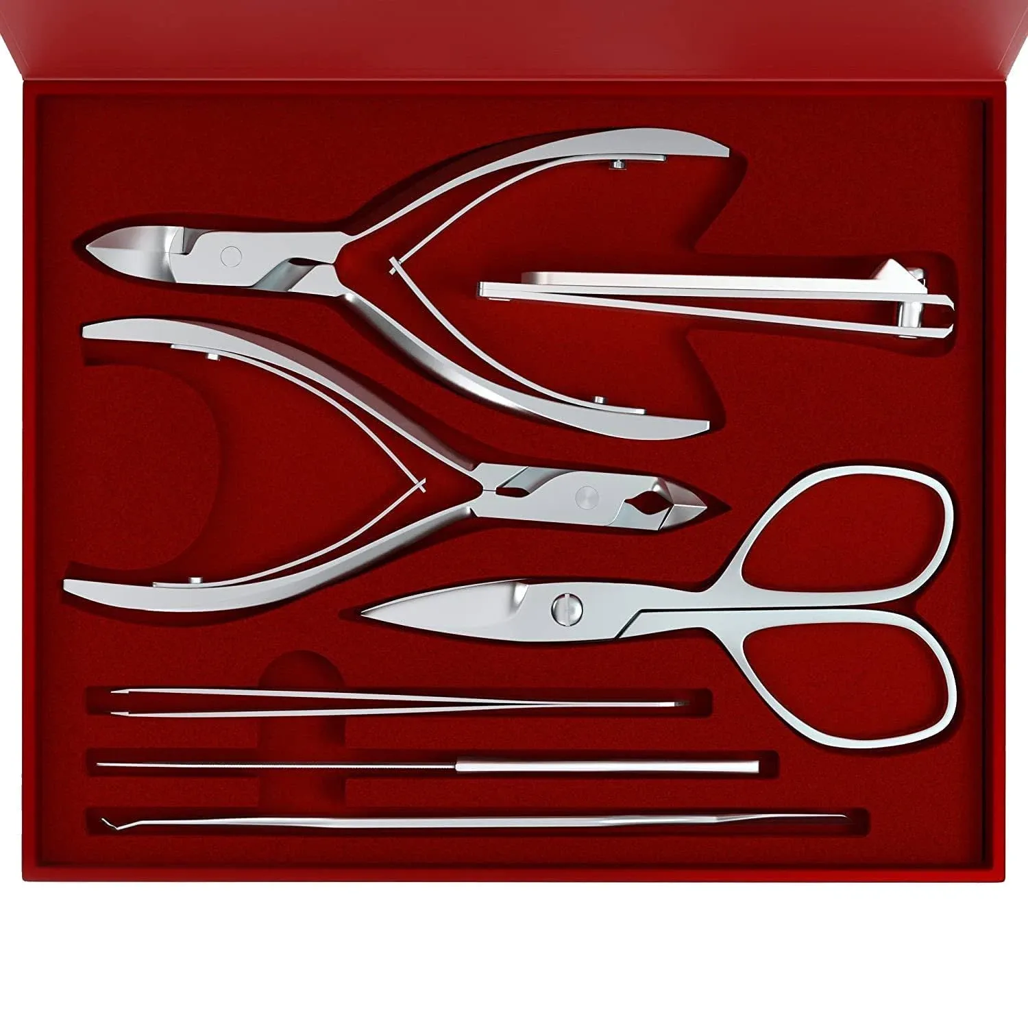 Suvorna Ador Pro Manicure/Pedic<wbr/>ure Tool Kits, Stainless Steel 7 Pieces