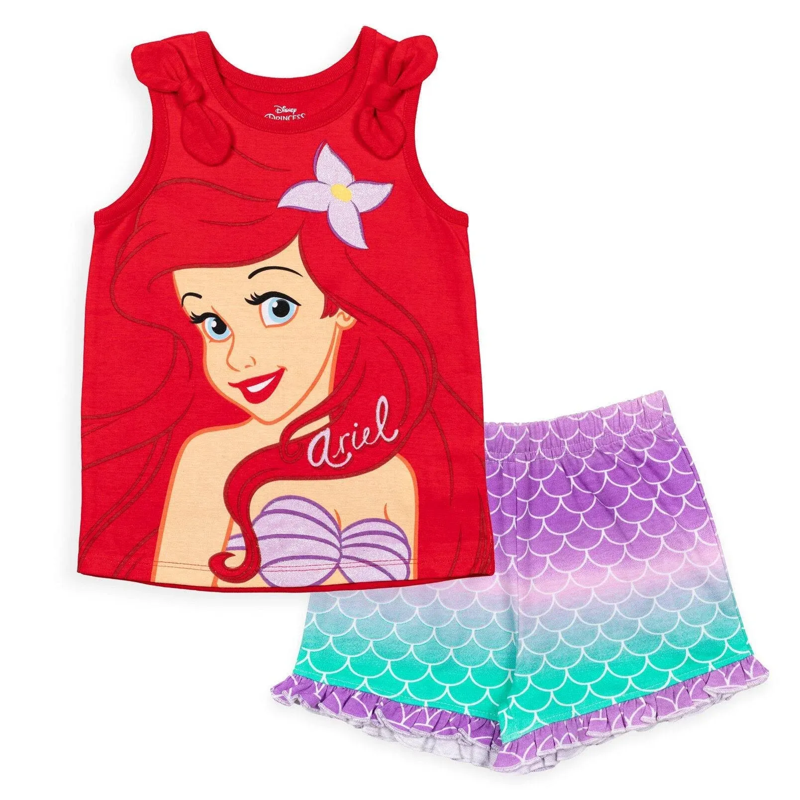 Disney Princess Moana Belle Minnie Mouse Nightmare Before Christmas Tank Top and French Terry Shorts Toddler to Big Kid