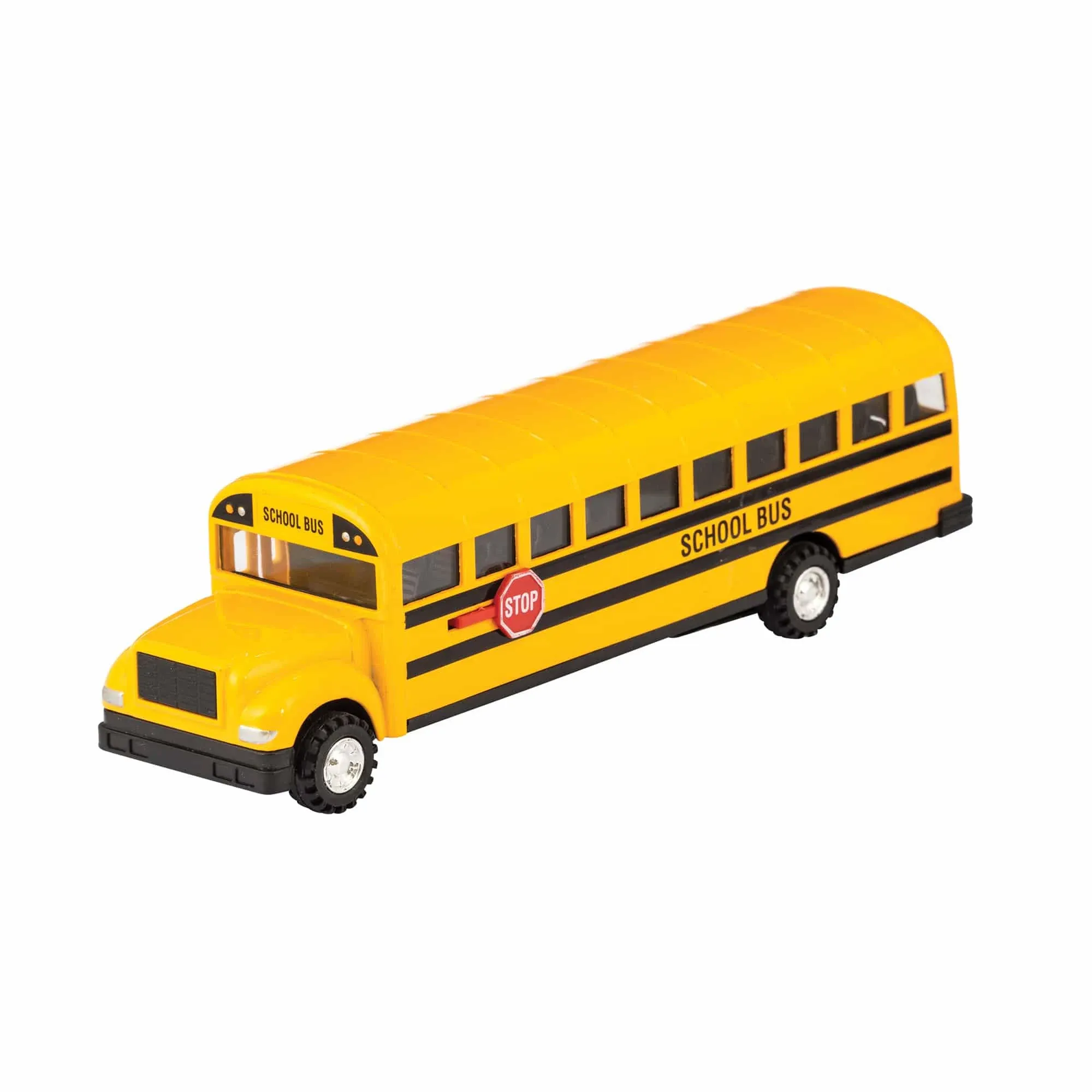 Large Die Cast yellow School Bus toy model with Pull back action 8.5"