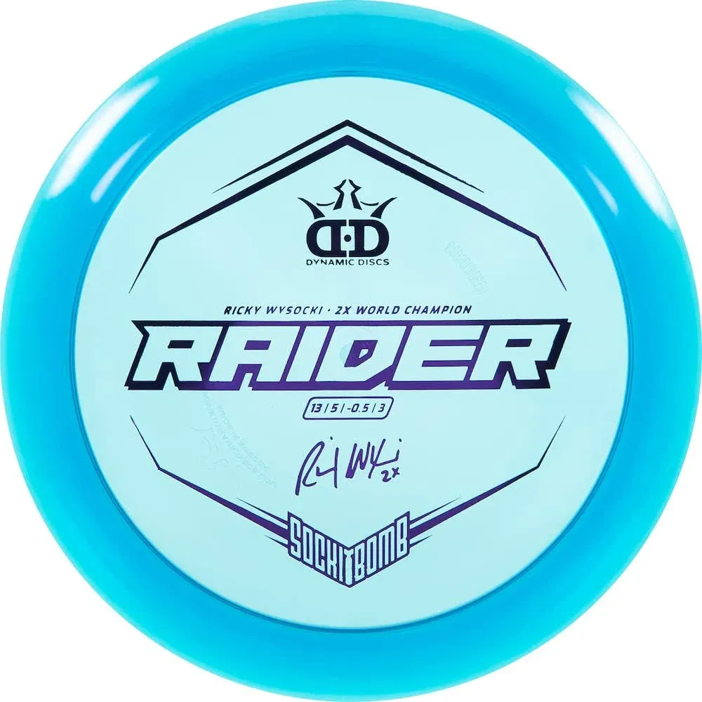 Dynamic Discs Limited Edition Ricky Wysocki Sockibomb Lucid Ice Raider Distance ...