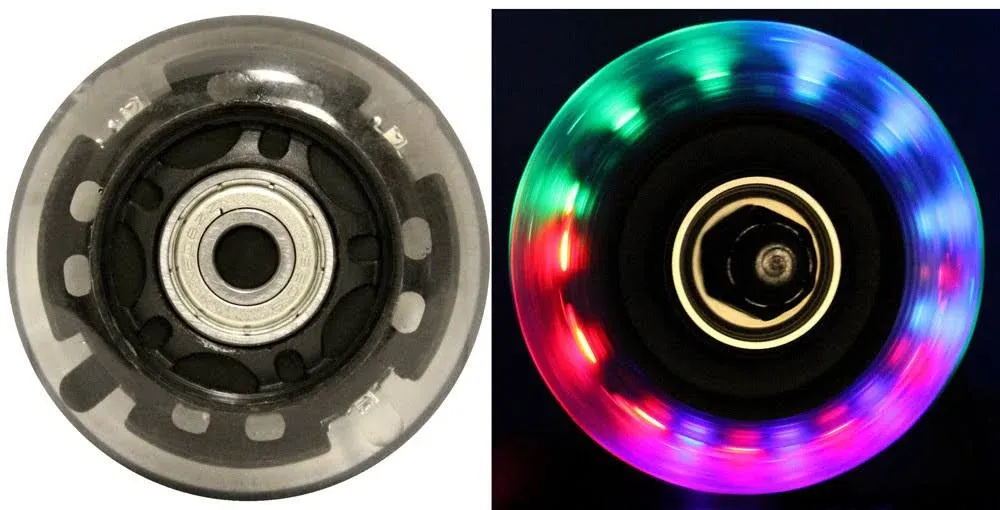 KSS 82A Skate Rollerblade Ripstik Luggage LED Inline Wheels with Bearings 2 Pack ...