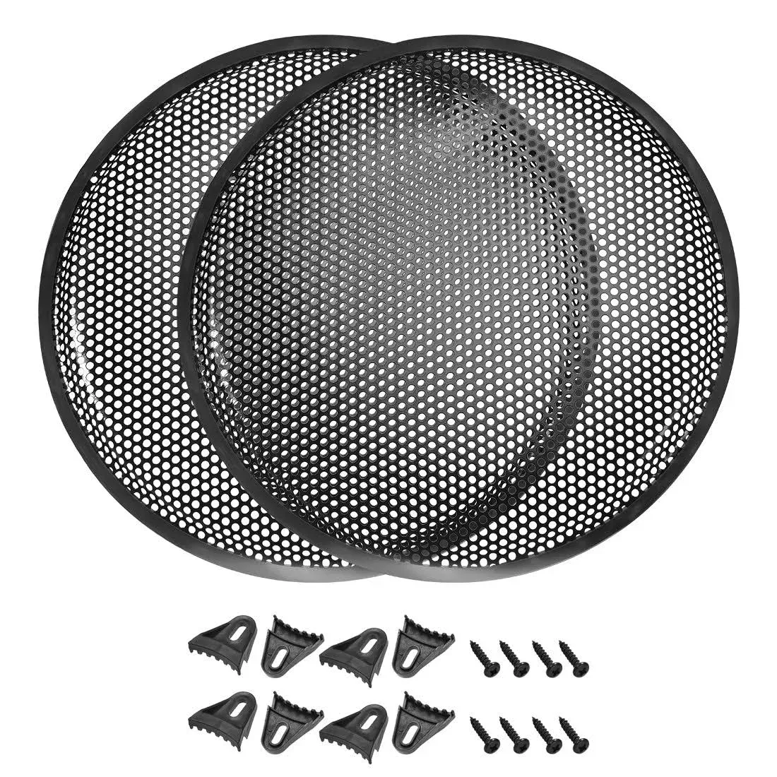 2pcs 12&#034; Speaker Waffle Grill Metal Mesh Audio Subwoofer Guard Protector Cover