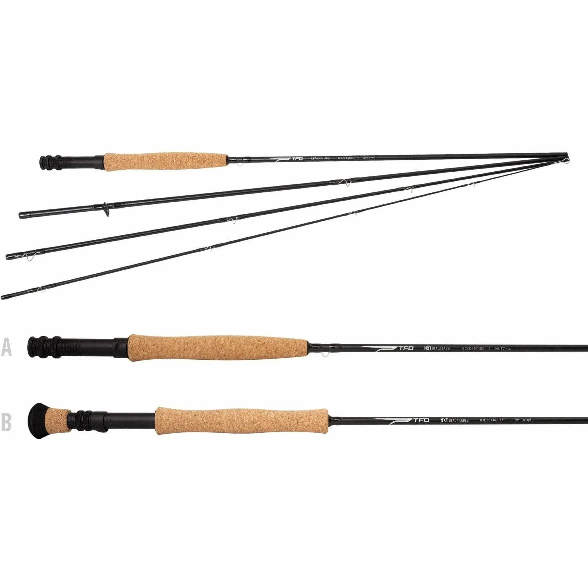 Temple Fork Outfitters NXT Black Label 9&#039;0&#034; 6wt 4-Piece Fly Rod