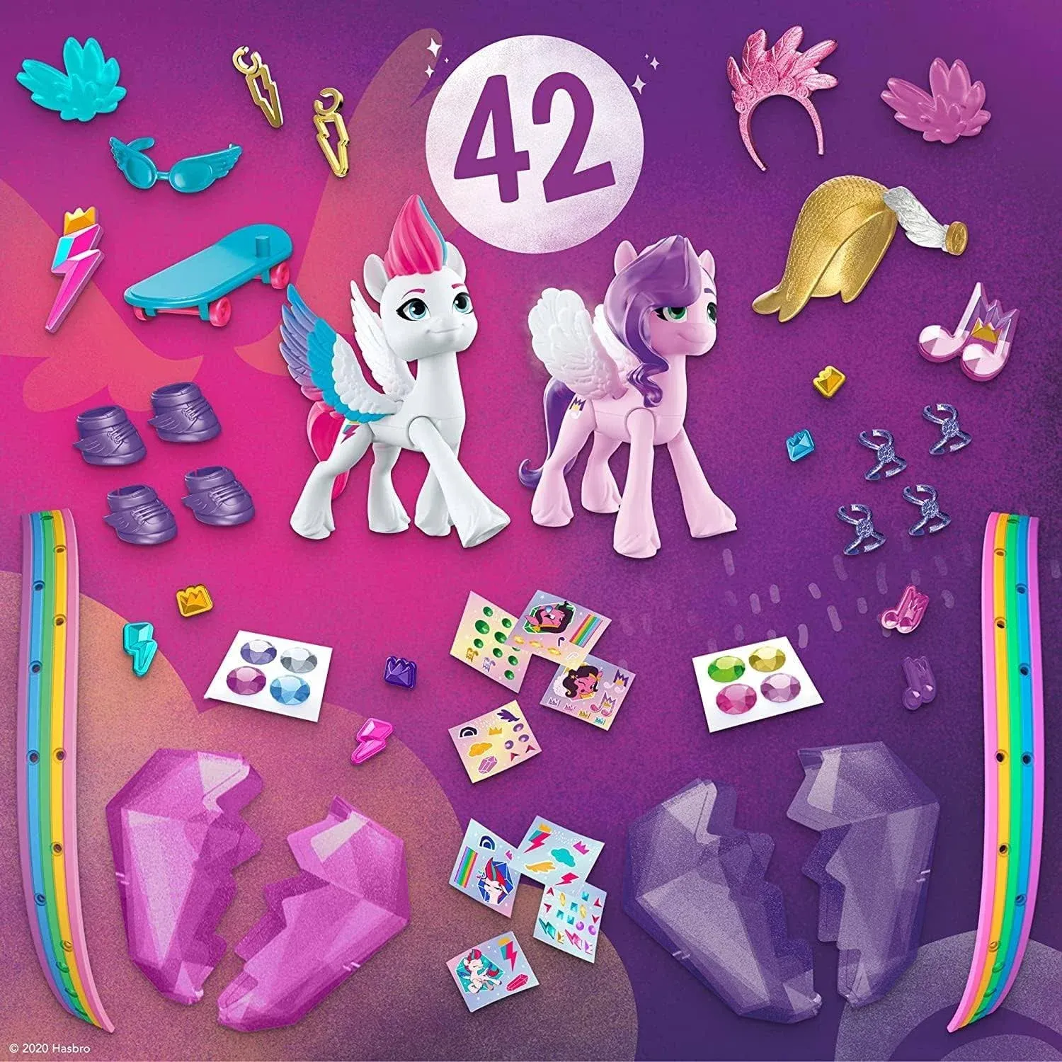 My Little Pony: A New Generation Movie Crystal Adventure Sisters Toy - 2 Figures and 40 Surprise Accessories