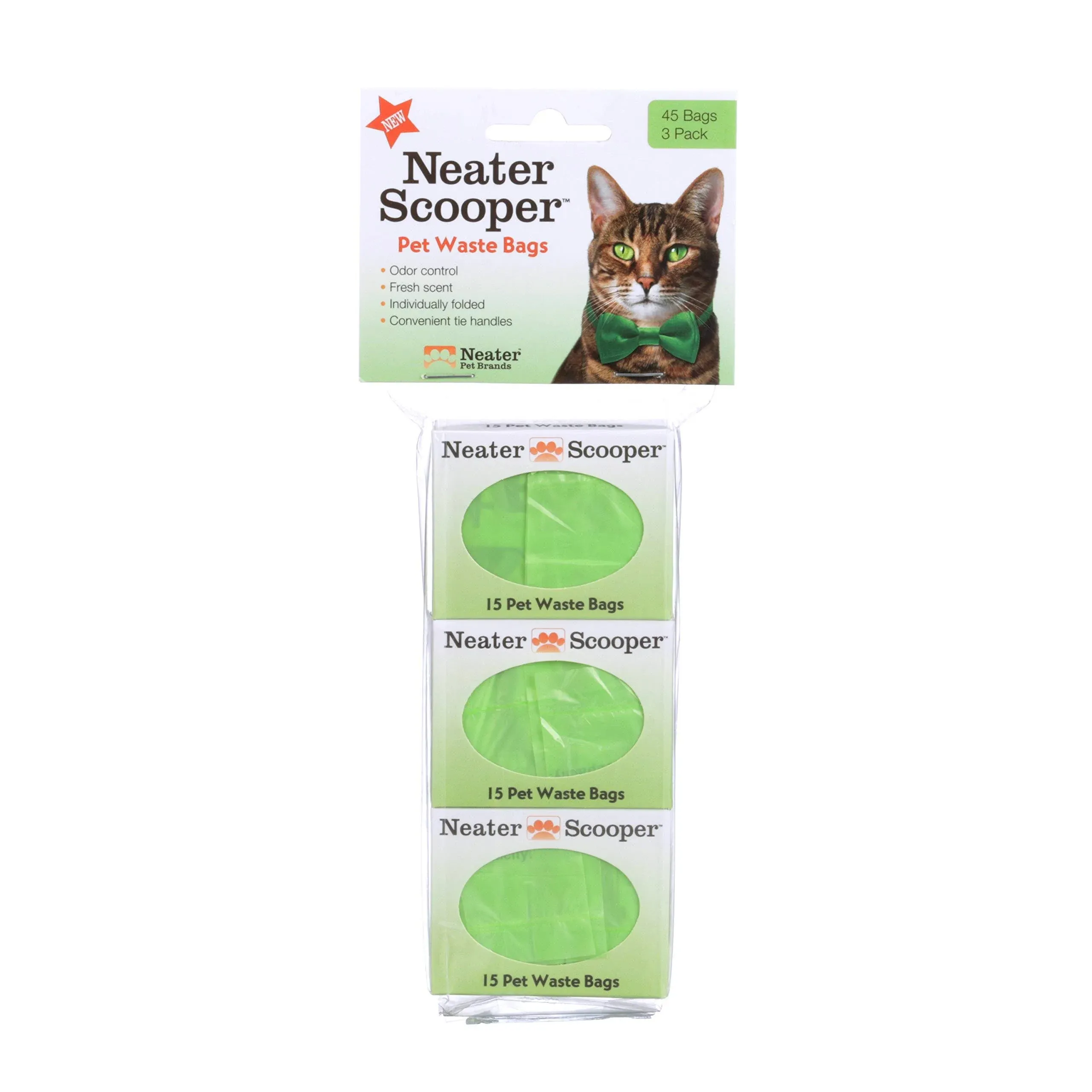 Neater Pet Brands 360-200-HD3 Scooper Refill Bags, Green 45 Bags