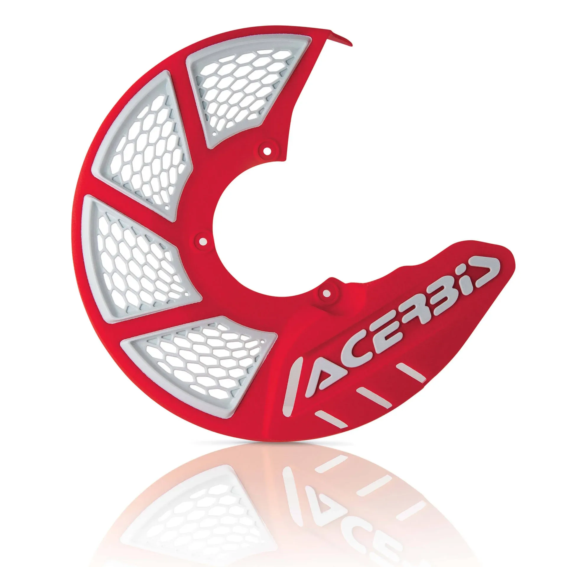 Acerbis Red/White X-Brake 2.0 Vented Front Disc Cover - 2449490004