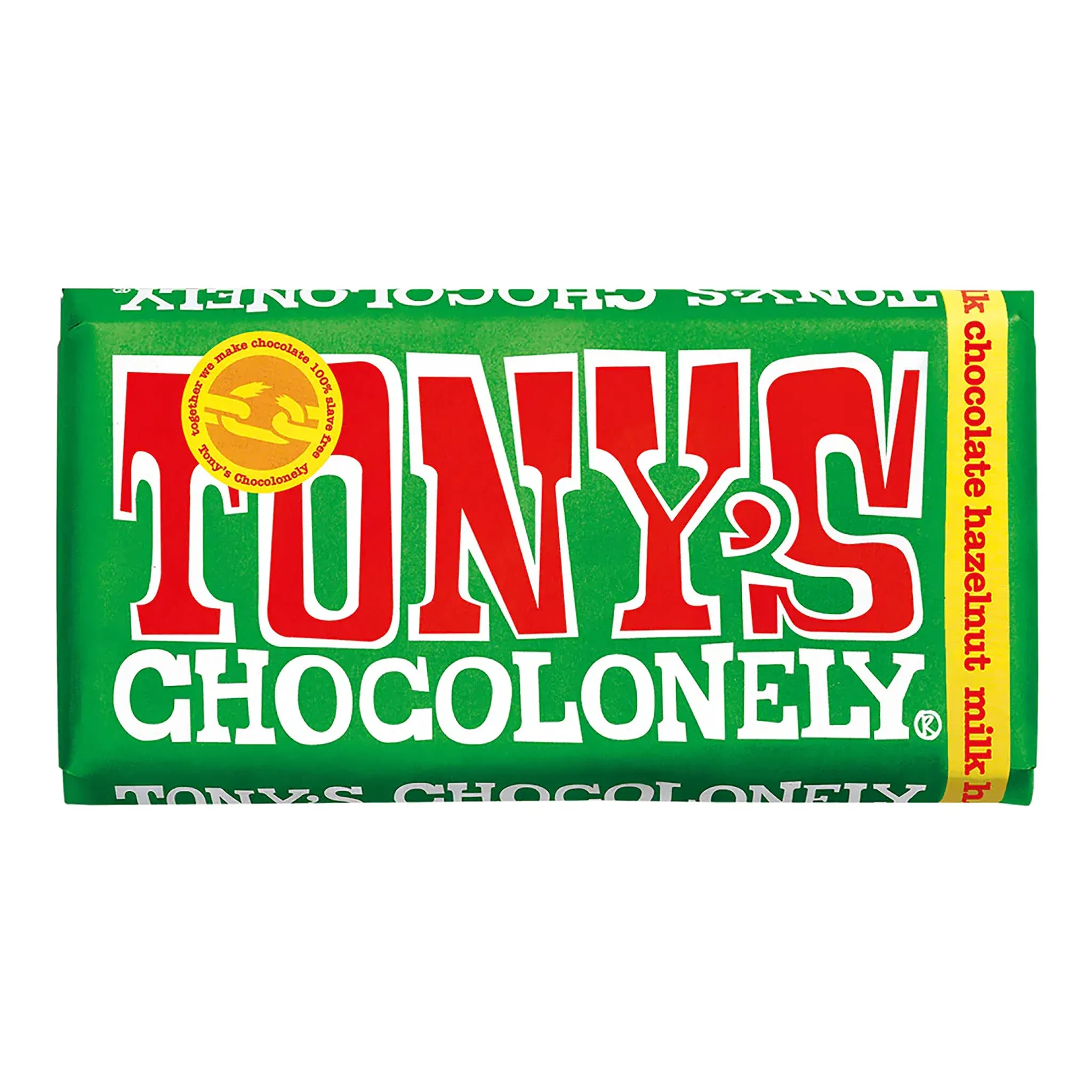 Tony's Chocolonely Fairtrade Milk Chocolate Hazelnut 180g