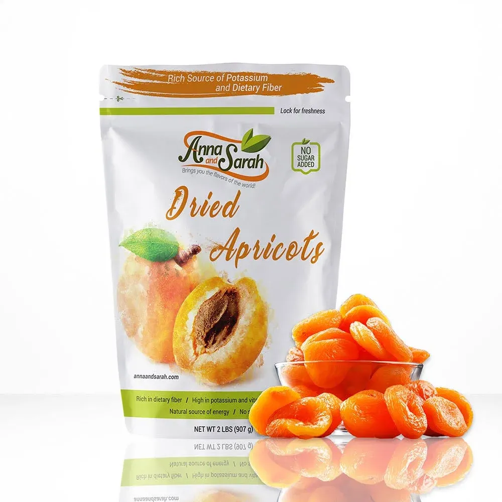 Anna and Sarah Dried Turkish Apricots in Resalable Bag, 2 lbs.