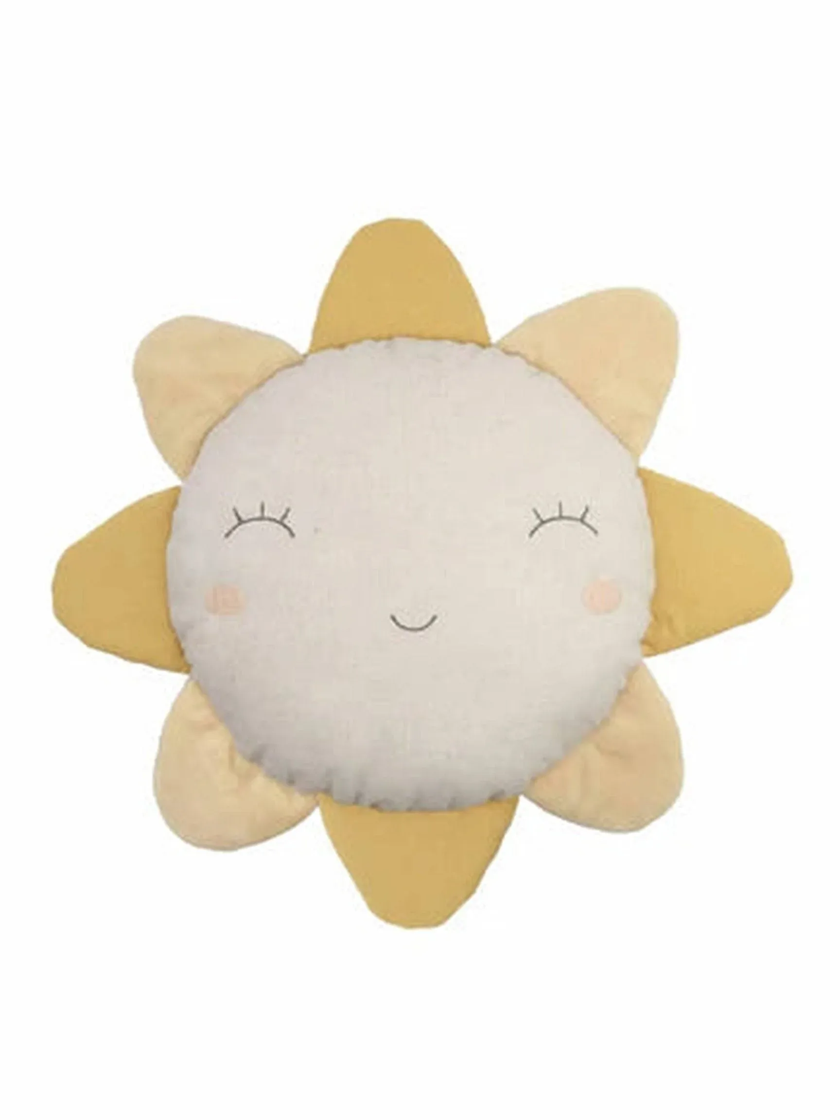 MON AMI Sunny Day Sun Shaped Pillow – 14.5”, Plush Floor Pillow & Decorative Cushion for Child’s Nursery, Bed or Couch, Cute Room Décor