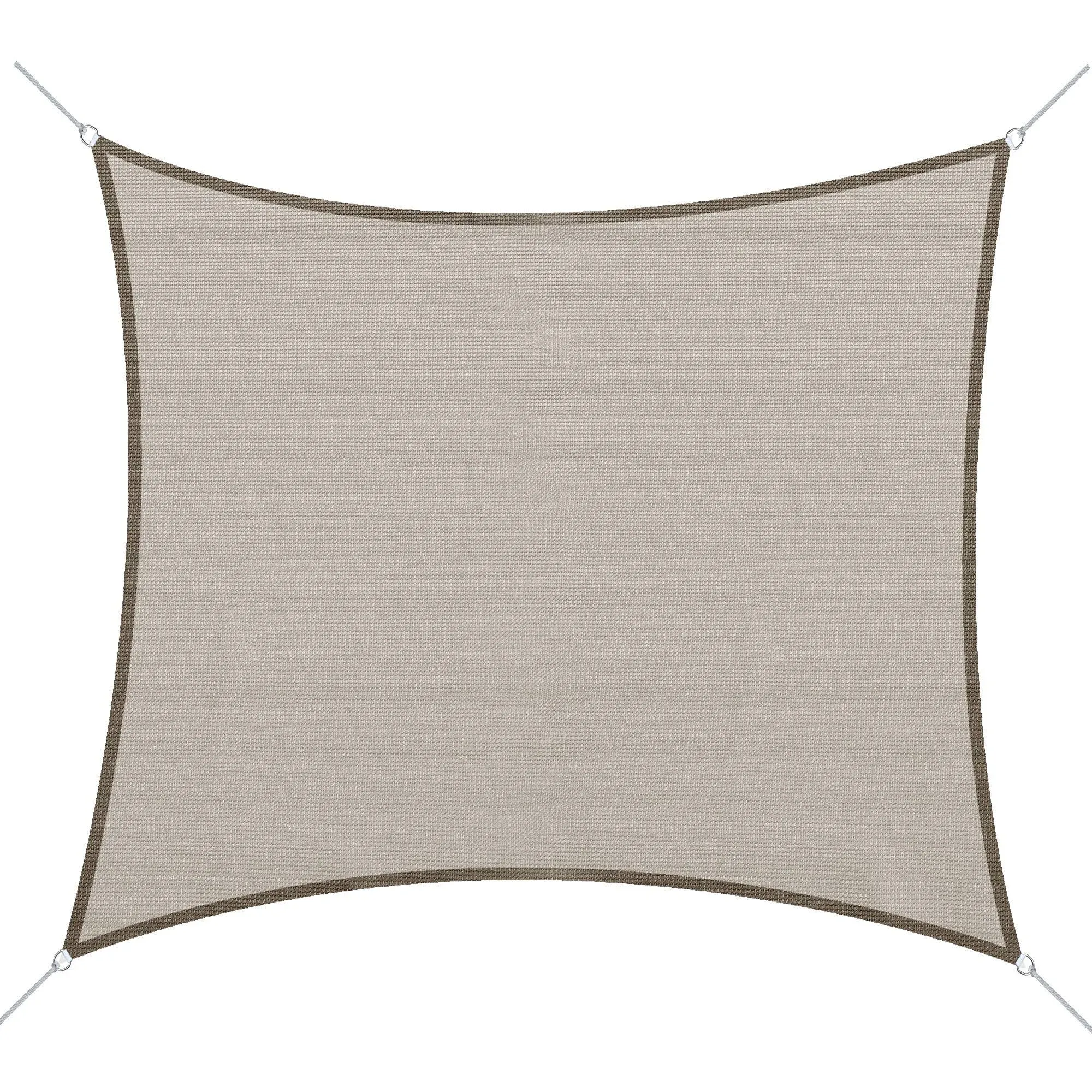 Outsunny 20&#039; x 16&#039; Rectangle Outdoor Patio Sun Sail Shade Light brown