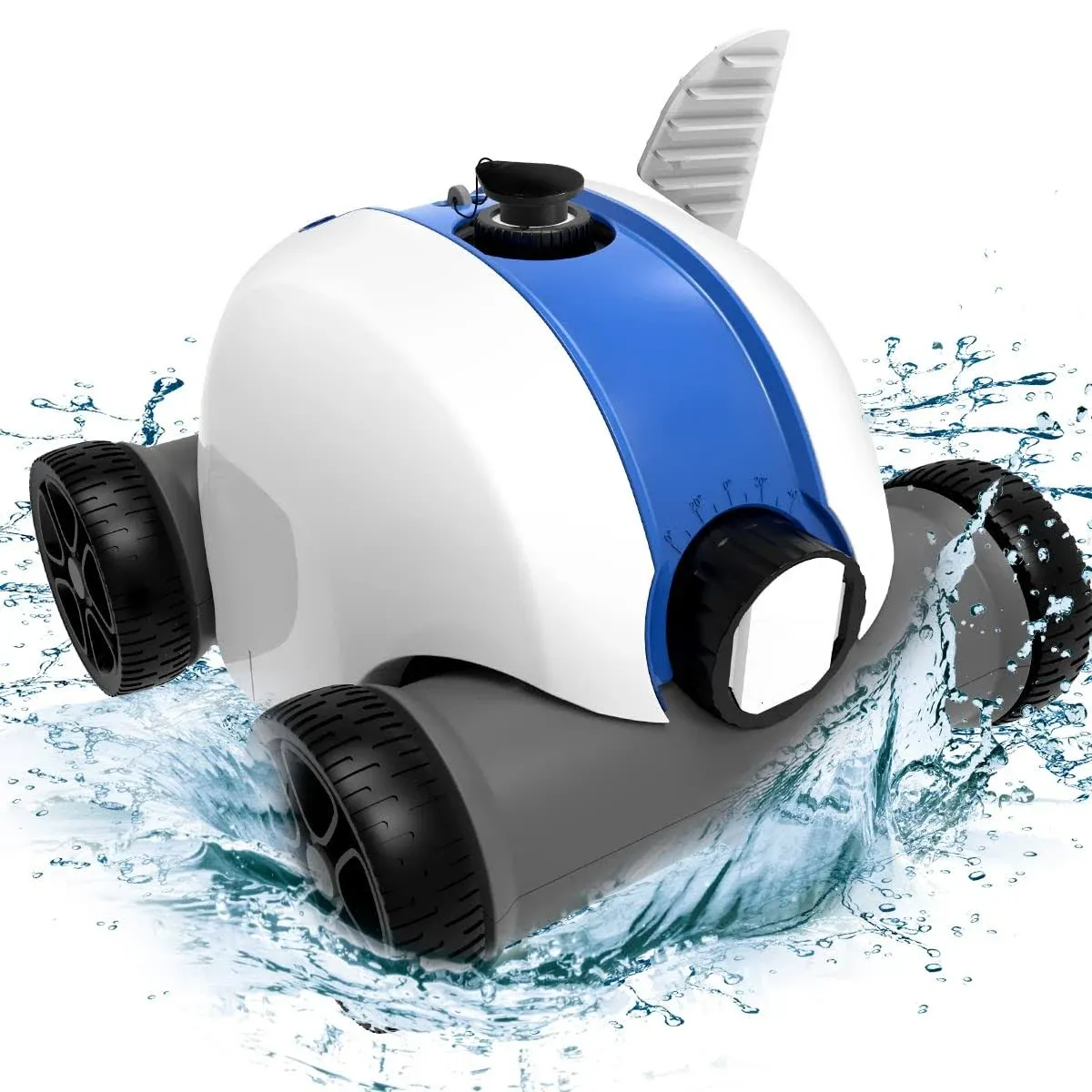 Robotic Pool Cleaner, Automatic Pool Vacuum with 60-90 Mins Working Time, Recha