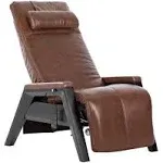 Zero Gravity Leather Massage Chair Recliner with Remote - Beech Wood - Bone Leather