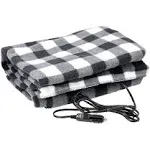 Stalwart 75-BP700 12V Heated Automotive Fleece Blanket - Black/White NIP