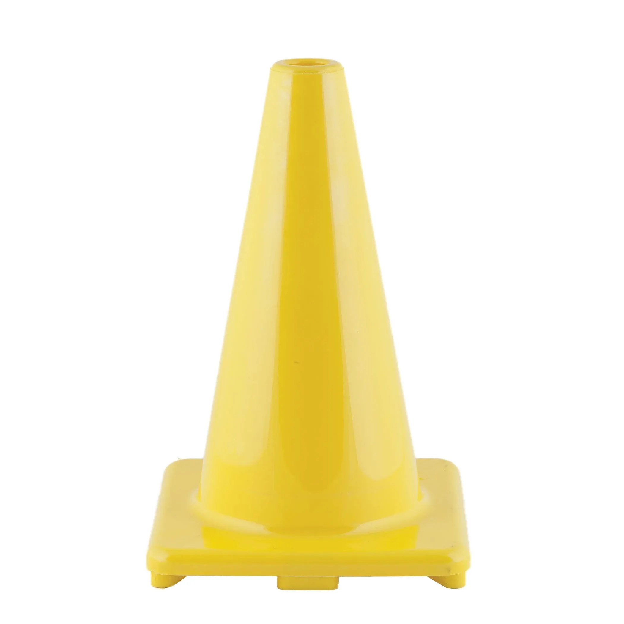 Champion Sports 12" High Visibility Flexible Vinyl Cone for Athletics and Social Distancing, Yellow