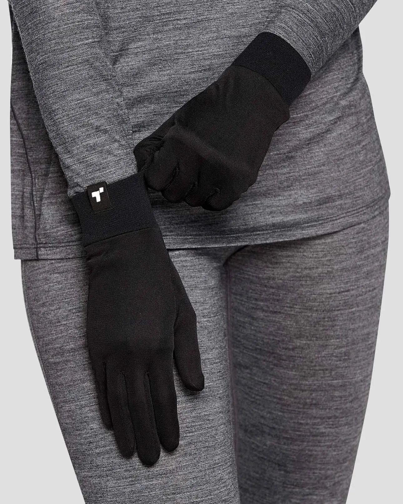 Terramar Silk/Spandex Glove Liner (Black)