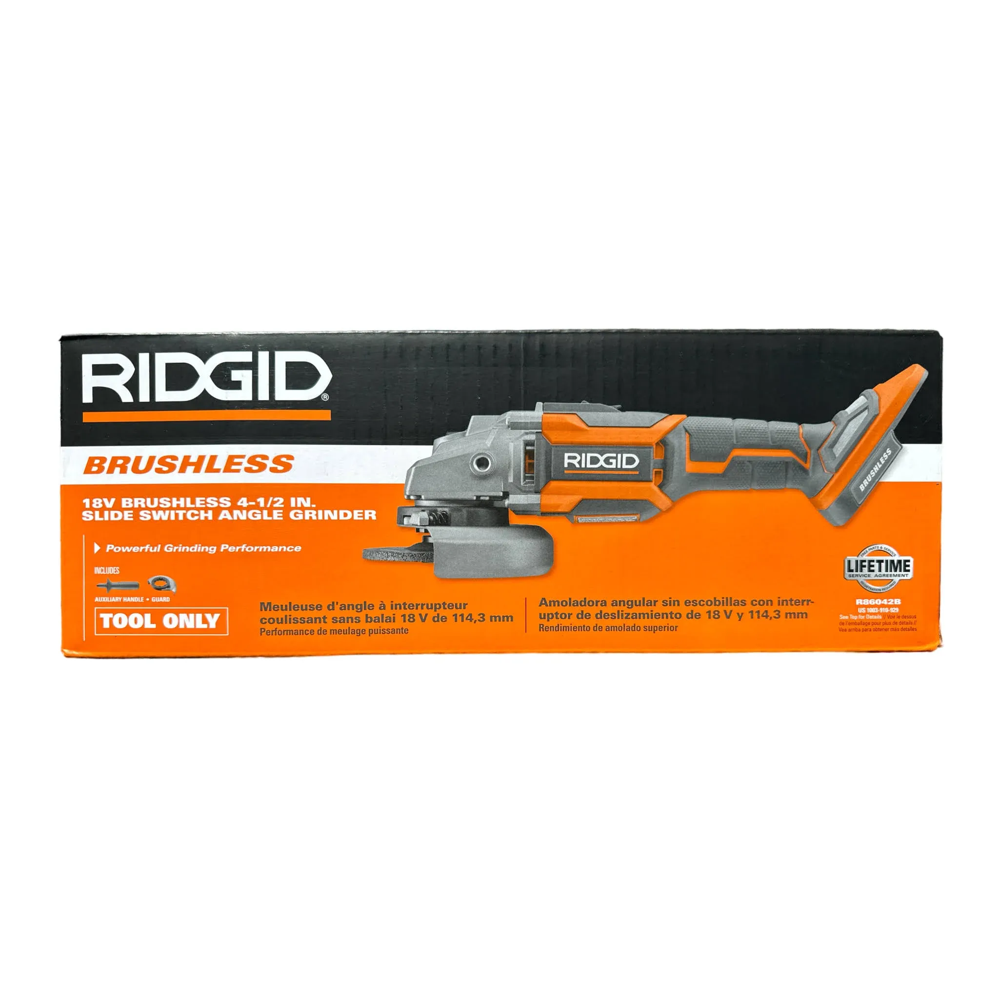 Ridgid 18-Volt Octane Cordless Brushless 4-1/2 in. Angle Grinder (Tool Only)