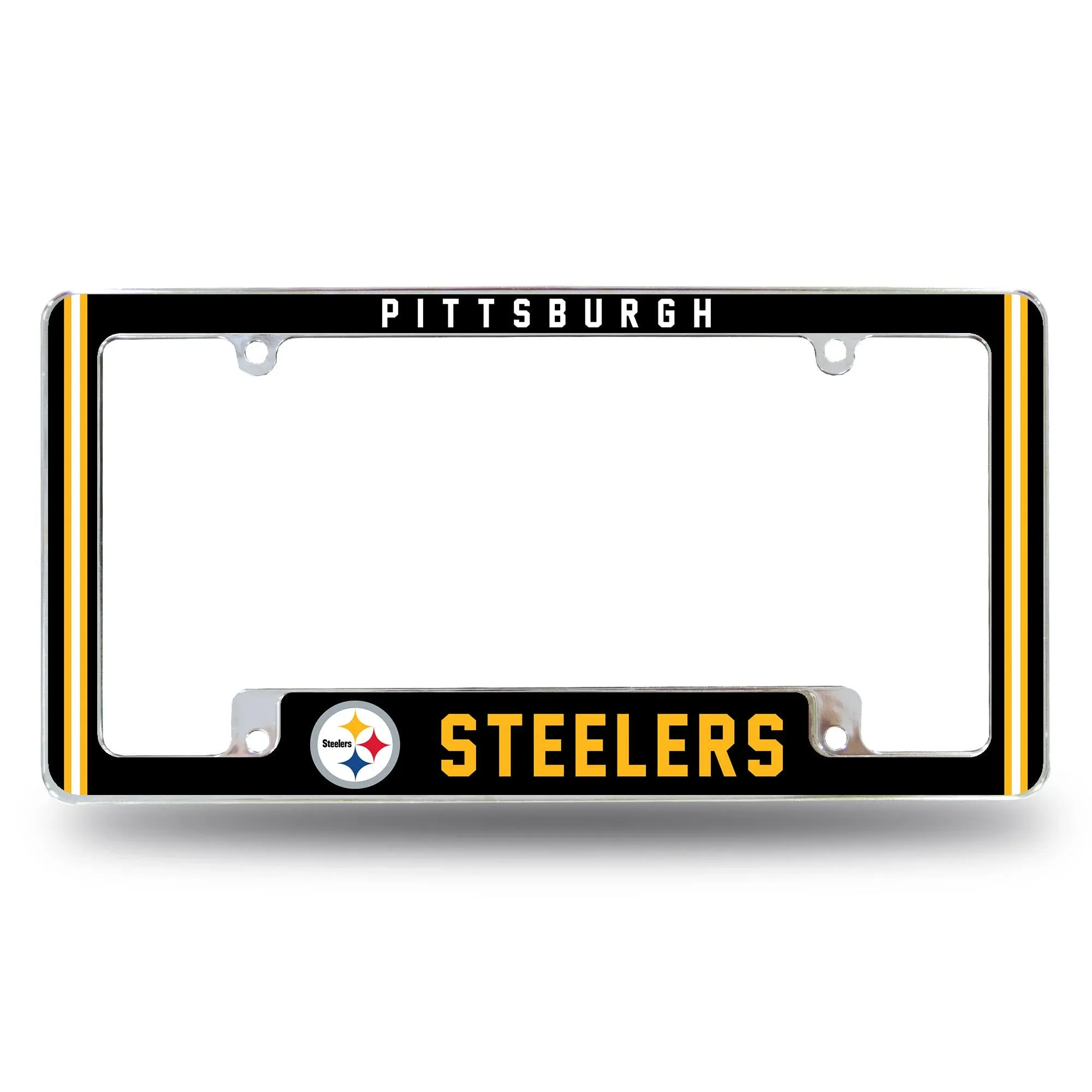 Rico Industries NFL Football Classic 12" x 6" Chrome All Over Automotive License Plate Frame for Car/Truck/SUV