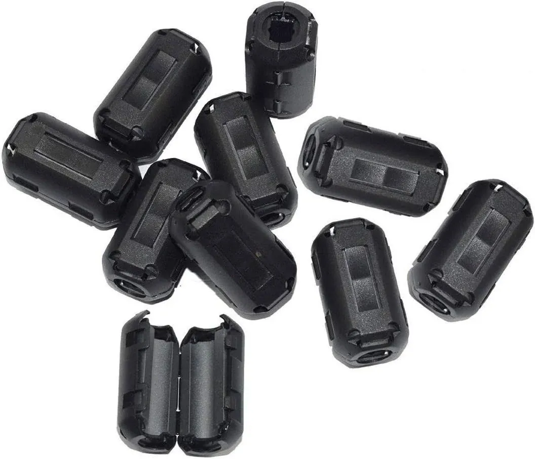 Topnisus [Pack of 10] Clip-On Ferrite Core Ring Bead Anti-interference High ...