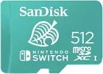 MEMORIA SANDISK MICRO SDXC NINTENDO SWITCH 512GB (SDSQXAO-512G-GNCZN)