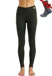 Merino Wool Base Layer Women Pants 100% Merino Wool Leggings Lightweight, Midweight Thermal Underwear Bottoms + Wool Socks