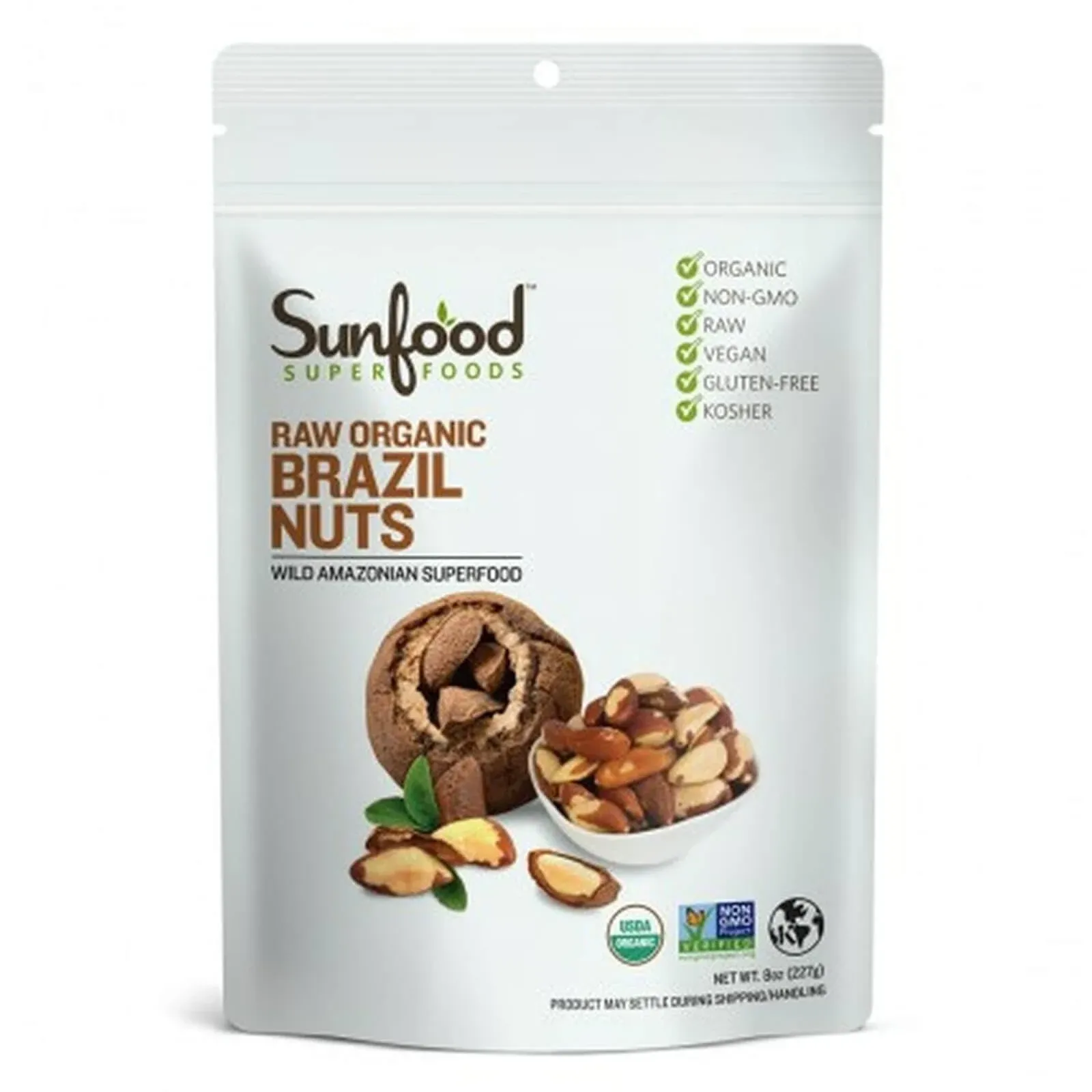 Sunfood Raw Organic Brazil Nuts 8 oz