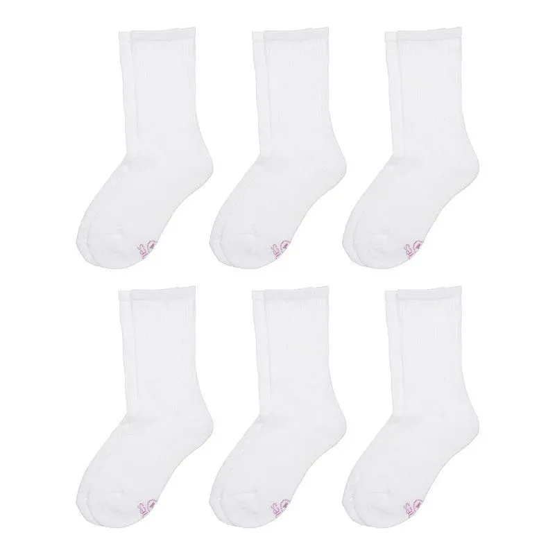 Girls' Hanes Ultimate® 6-Pack Crew Socks