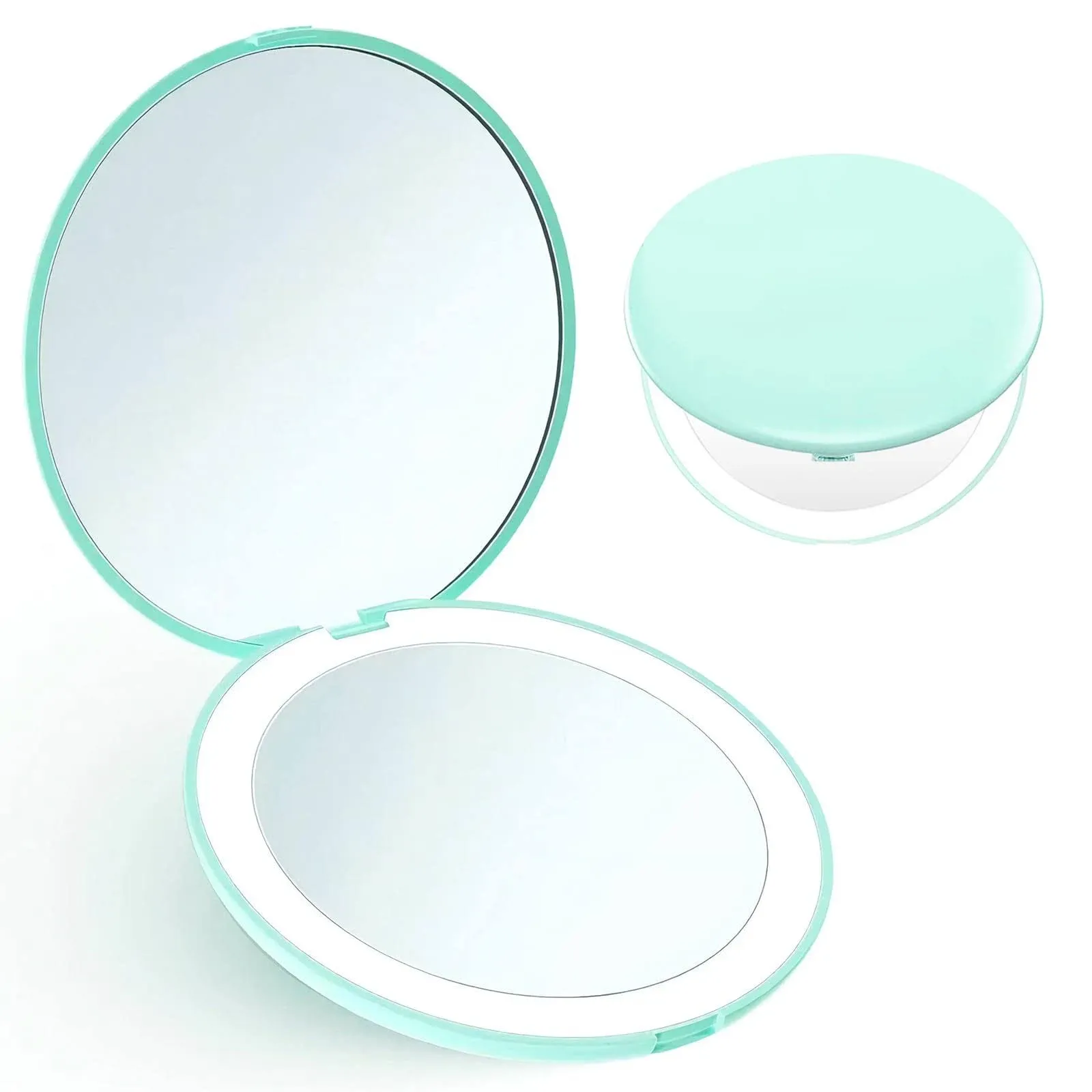 Travel Mirror with Light 10x Magnification Lighted Travel Makeup Mirror with ...