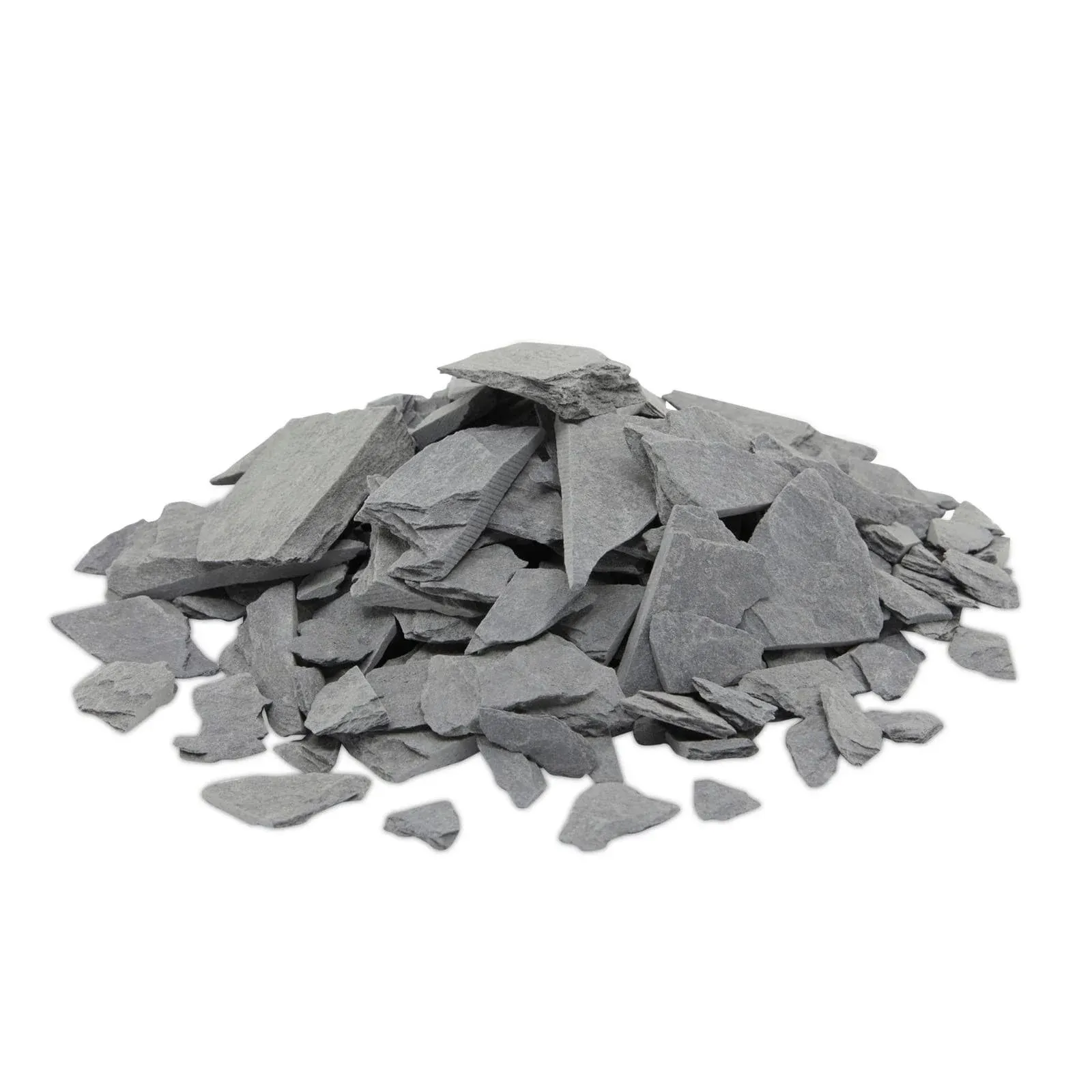 2 lbs Natural Slate Rocks, 0.35 to 2.75-inch Gray Stones for Aquariums, Terra...