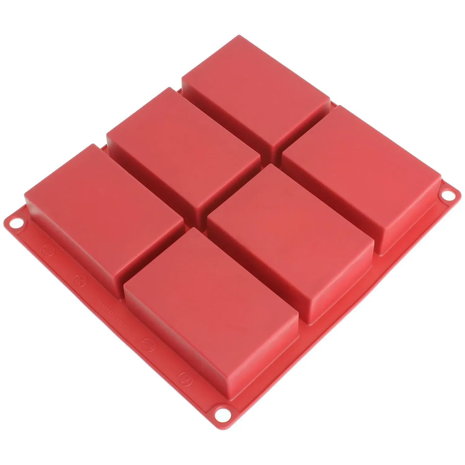 Freshware 6-Cavity Silicone Rectangle Bar Mold