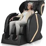 2023 Small Massage Chair Recliner with Zero Gravity, Full Body Massage Chair with Heating, Air Pressure, Up to 5.7inch, Easy to Use at Home and in The Office, Black, TOK601