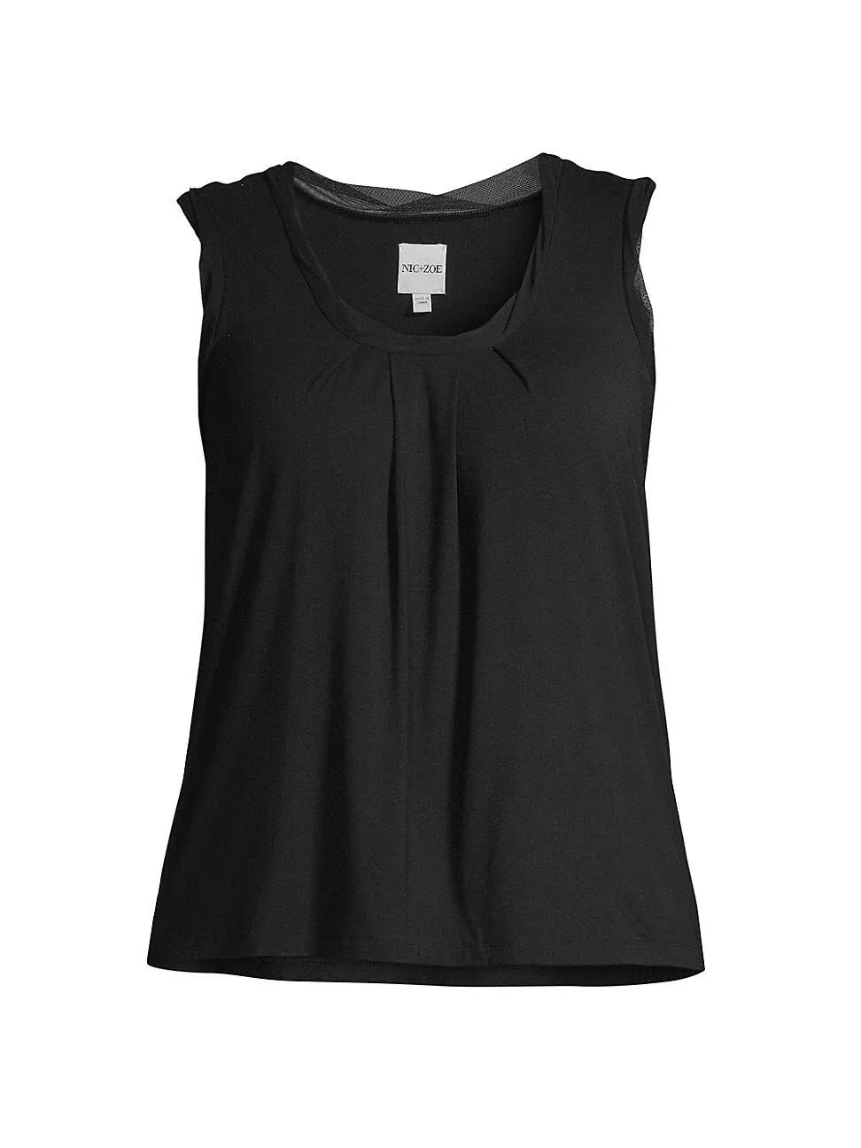 NIC+ZOE Plus Date Night Drape Tank - Black - XLarge