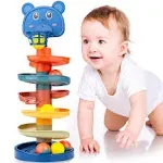 Beestech Ball Tower for Toddlers, Ball Drop and Roll Tower, Educational Development Toys for 2, 3, 4 Years Old Boys, Girls, Toddler Activities with 6 Balls