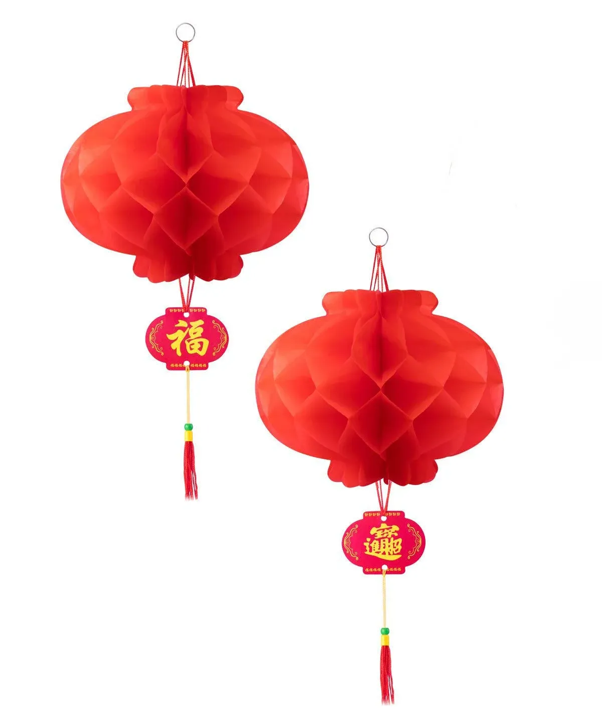 ASIAN HOME Red Paper Lantern Hanging Lanterns for Chinese Spring Festival,...