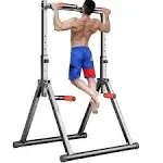 DOBESTS Foldable Power Tower Dip Station Pull Up Bar Station Adjustable Multifunction Fitness Tower Station Training Equipment Home