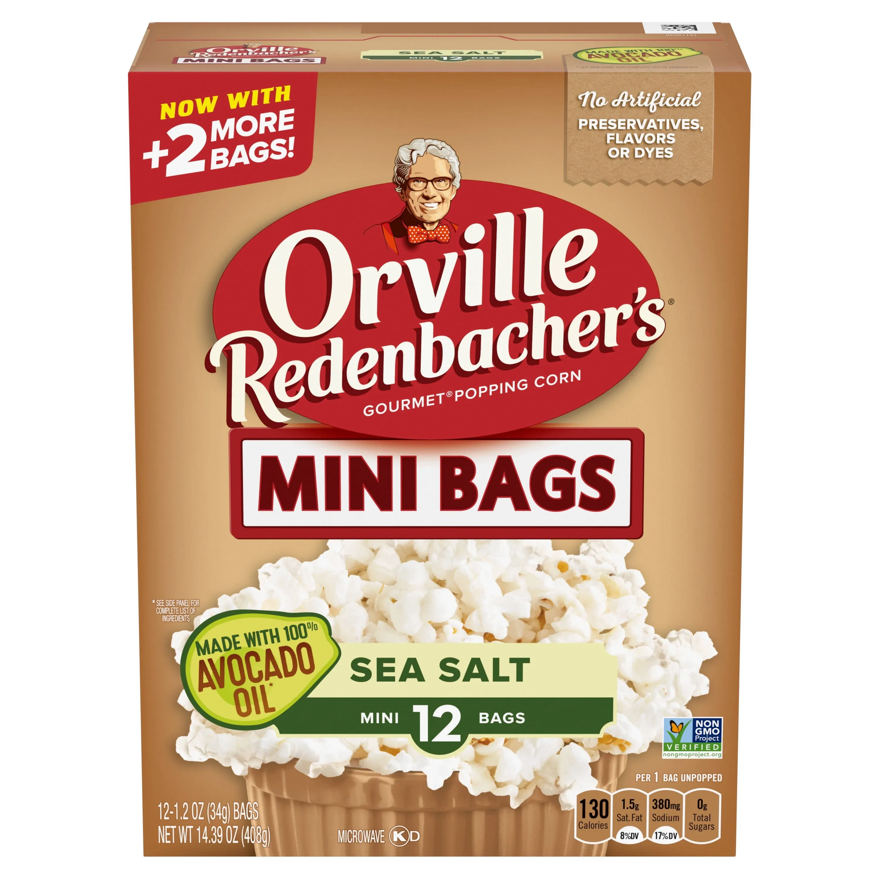 Orville Redenbacher's Avocado Oil Sea Salt Microwave Popcorn (12 ct)