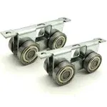 4 Wheel Light Duty Trolley Assembly Roller Trolley Easy Bolt Installation 2PC...