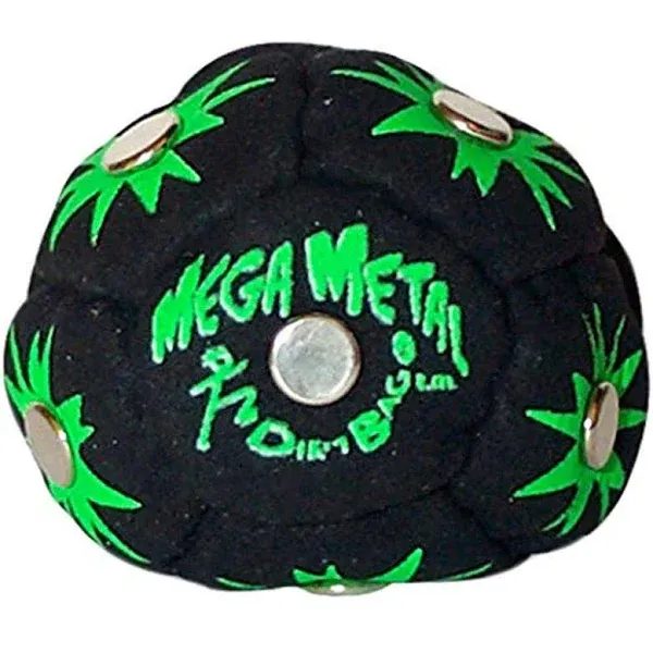 World Footbag Dirtbag Mega Metal Hacky Sack- Black 