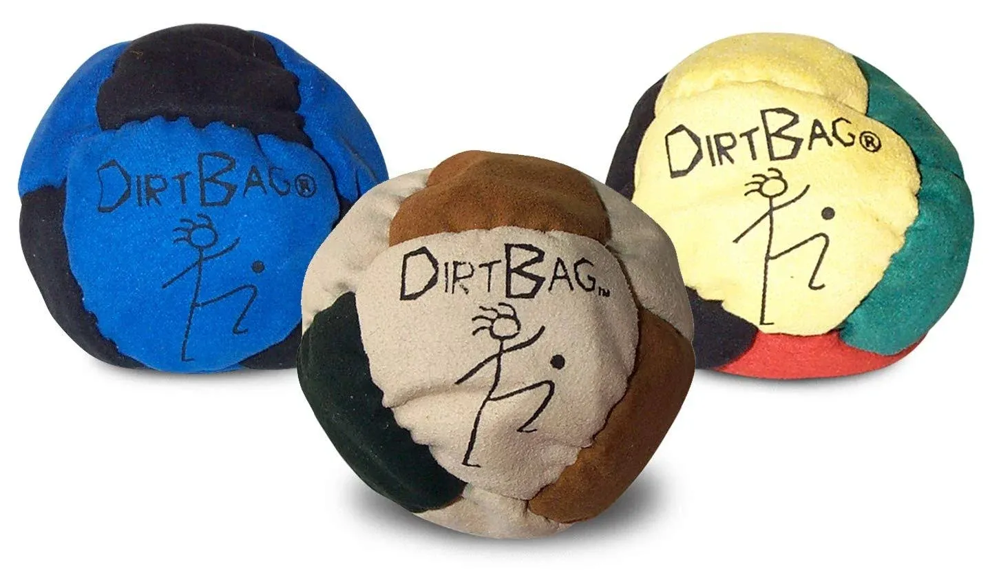 World Footbag Dirtbag Classic Hacky Sack Footbag 3-Pack Assorted Colors