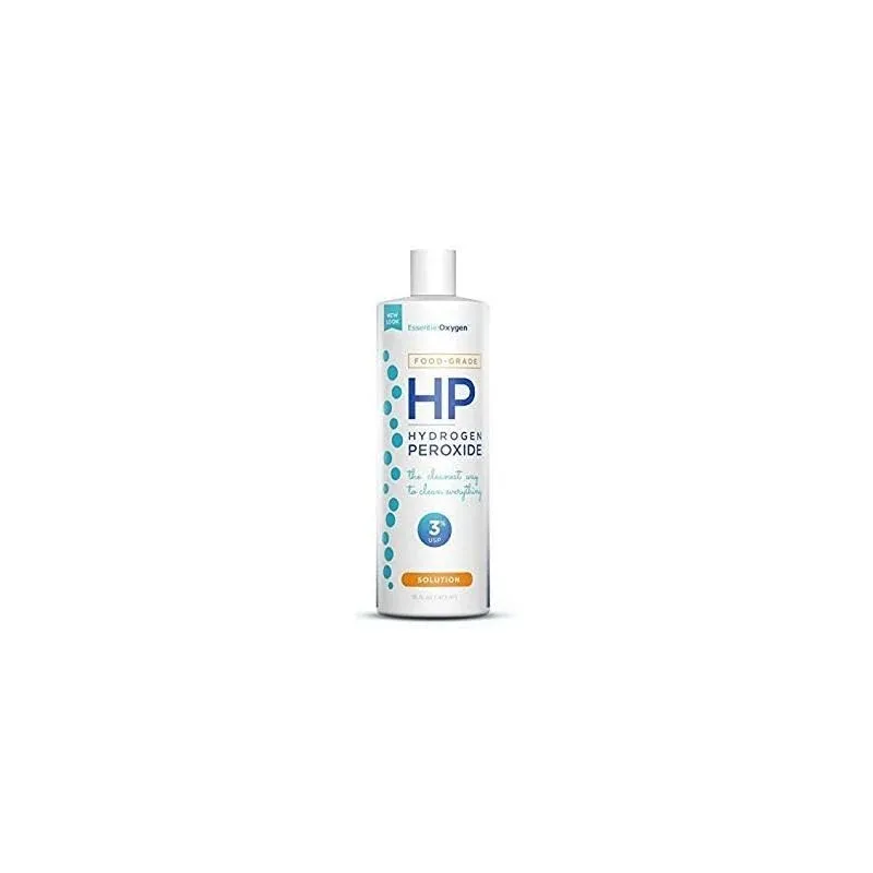 Essential Oxygen+ Hydrogen Peroxide 3% Food Grade - 16 oz (Pack of 3)