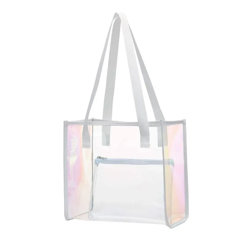 MAY TREE Clear Tote Bag, Clear Purse Stadium Approved for Sports Work Security Travel Stadium Concert