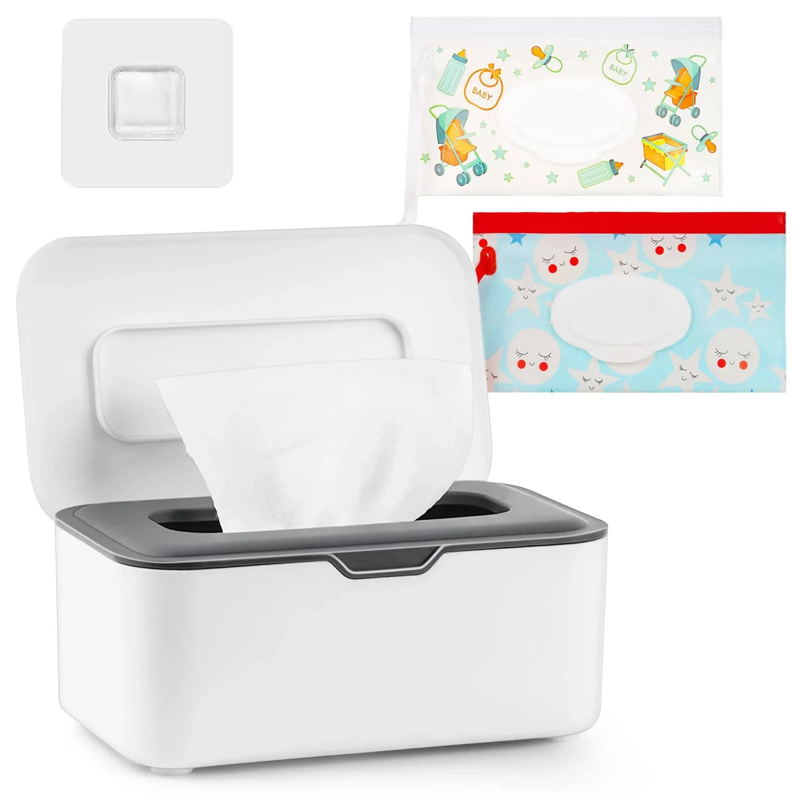 Whiidoom Baby Wipes Dispenser Wipes Holder Wipes Container Case, Keep Wipes Fresh ...