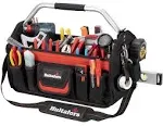 Hultafors Work Gear HT5597 Open-Top Tool Carrier, 35 Pockets, Heavy Duty Ballistic Polyester Tool Bag, Durable Base Pad Feet, Collapsible Bar Injected Mold Handle, Tape Strap, Measuring Tape Clip