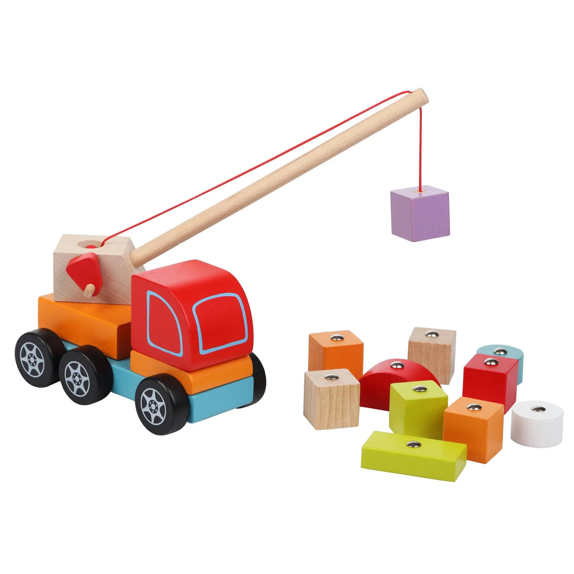 Cubika Wooden Toy - Crane Truck