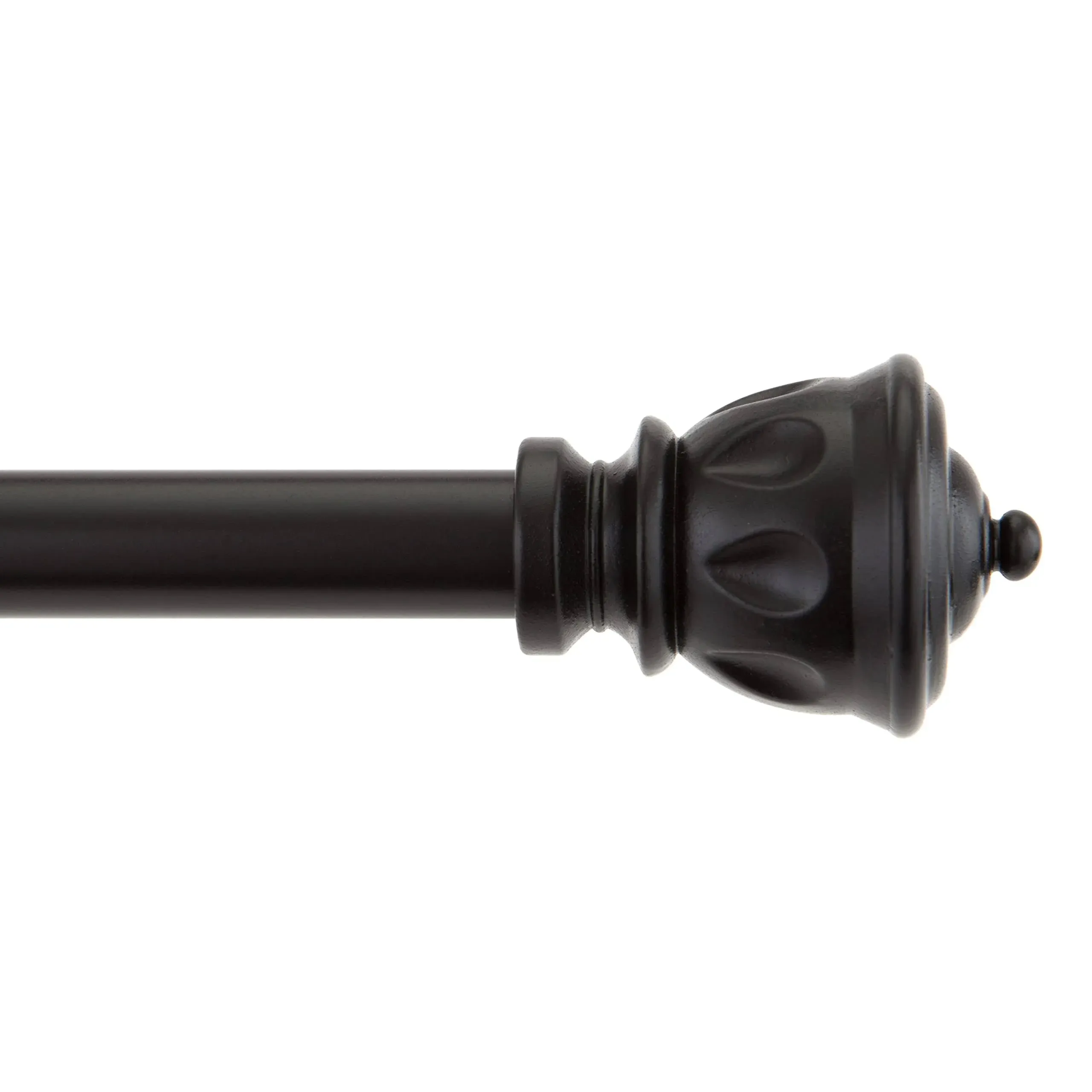 Kenney Kiera 5/8" Standard Decorative Window Curtain Rod, 48-86", Black