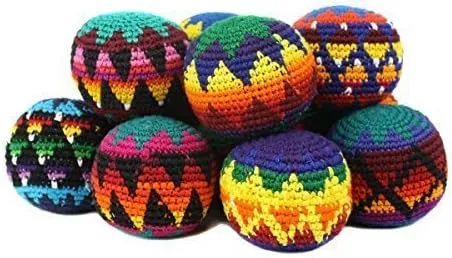 Peruvian Arts Hacky Sack Assorted Color Set of 6