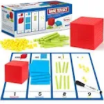 Torlam 131 Pcs Base Ten Blocks for Math - Place Value Blocks Plastic