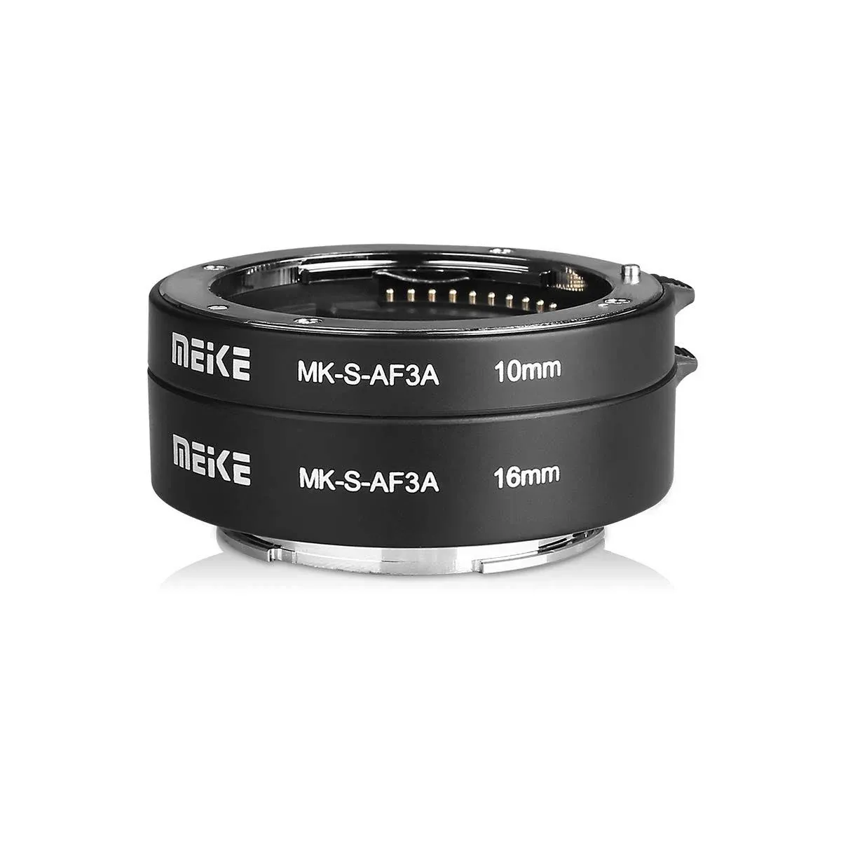 Meike MK-S-AF3A Metal Bayonet Plastic Body Auto Focus Macro Extension Tube Adapter Ring 10mm 16mm for Sony E-Mount FE-Mount Mirrorless Camera A7 A7II A7M2 NEX3 MEX5 NEX6 NEX7 A9 A5000 A6000 A6300 A6500 etc(Black)