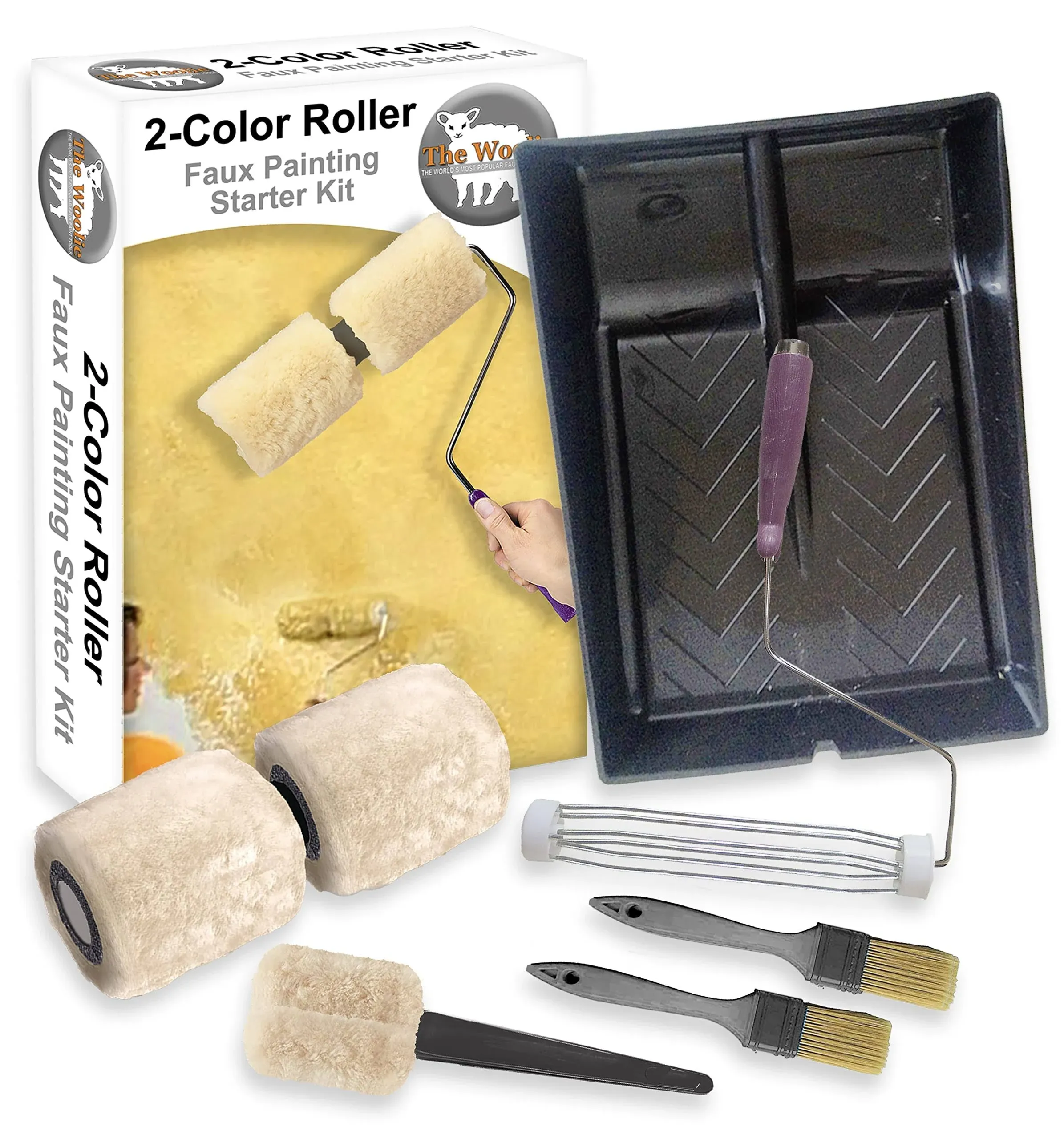 The Woolie 2 Color Paint Roller Faux Painting Technique