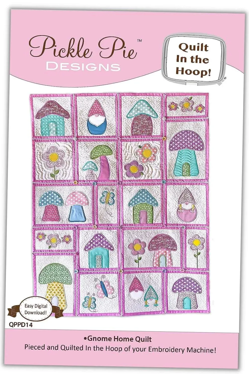 Gnome Home Quilt In the Hoop Design Set